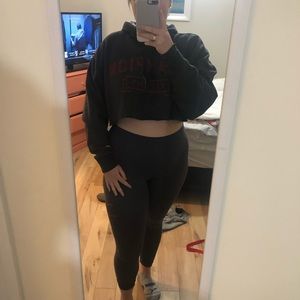 Vintage champion cropped hoodie